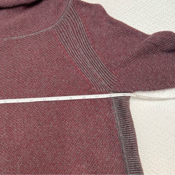 3 Stones Burgundy Long Sleeve Textured Knit Cowl Neck Sweater Size S - Picture 9 of 10